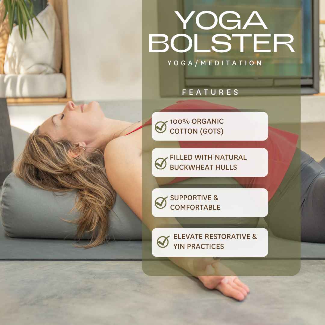 Coussin de yoga en coton bio et sarrasin