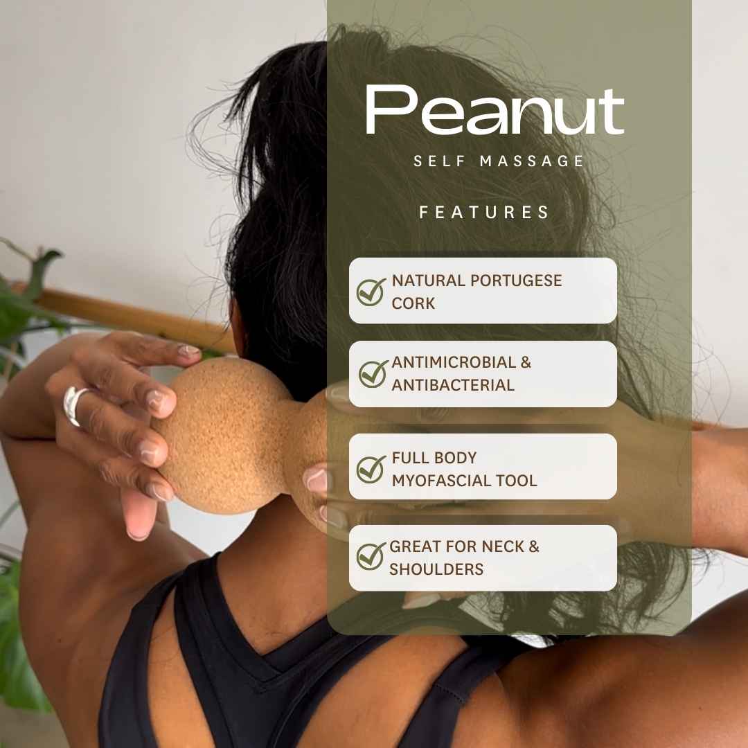 Rouleau de massage « Peanut » 100 % liège