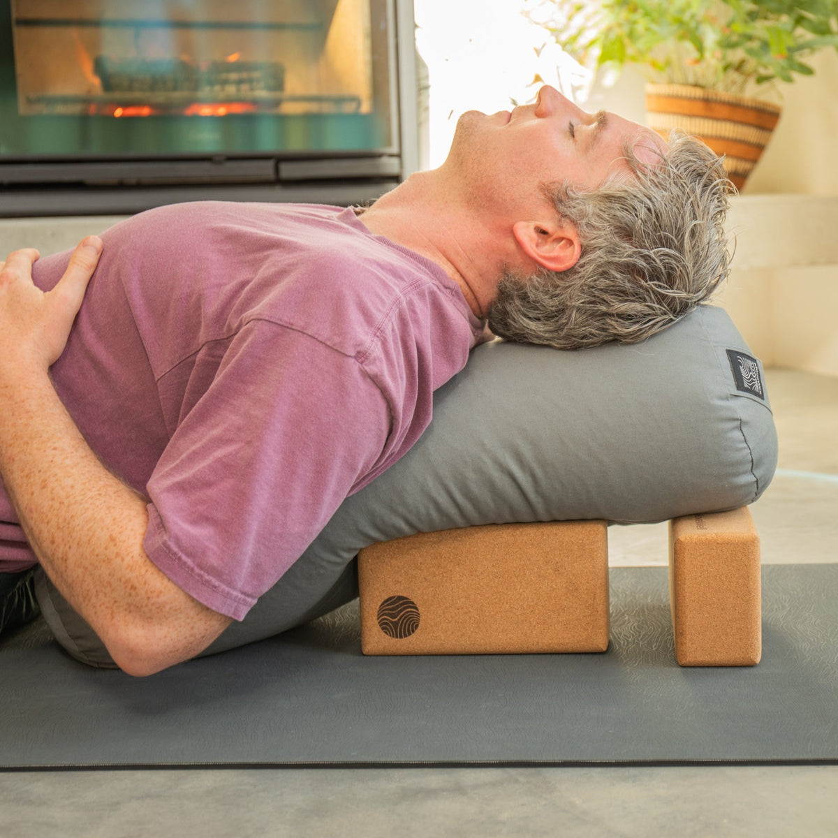 Coussin de yoga en coton bio et sarrasin