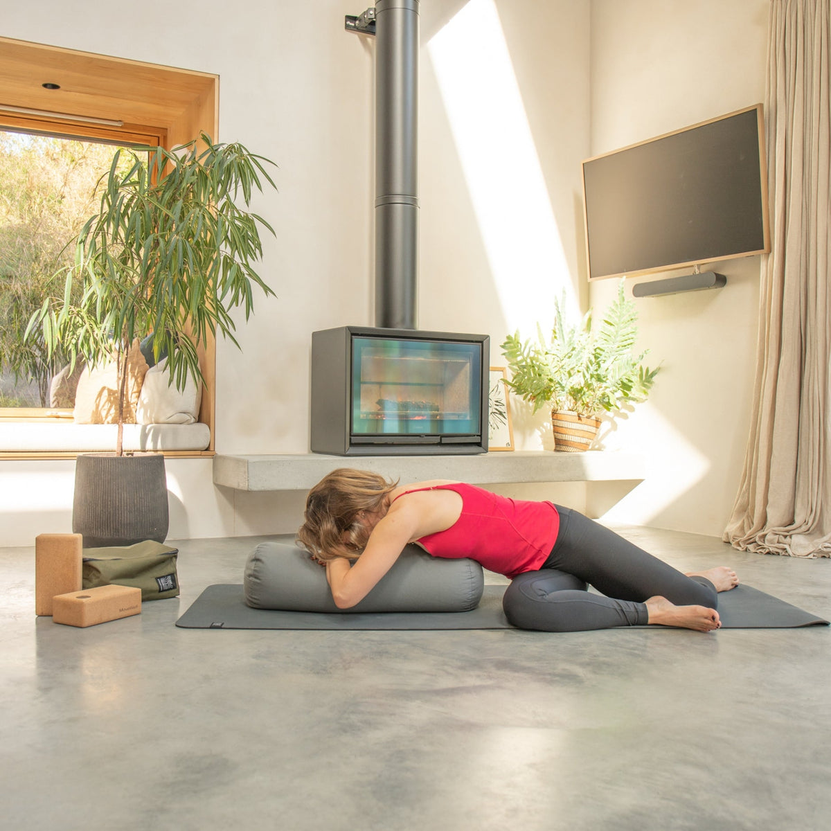 Coussin de yoga en coton bio et sarrasin