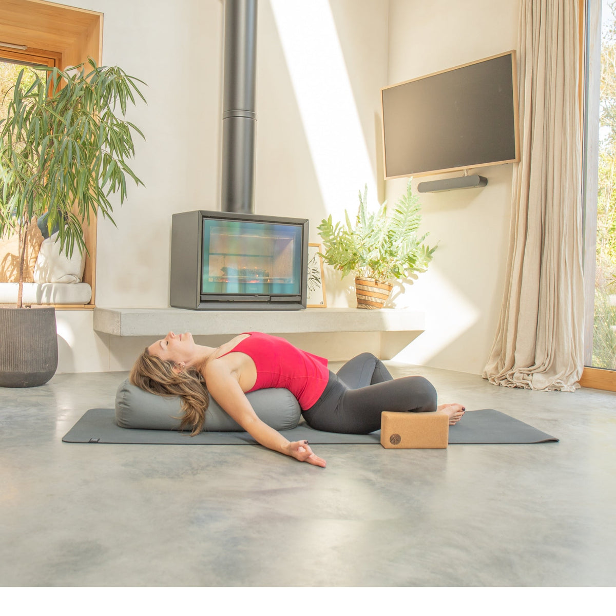Coussin de yoga en coton bio et sarrasin