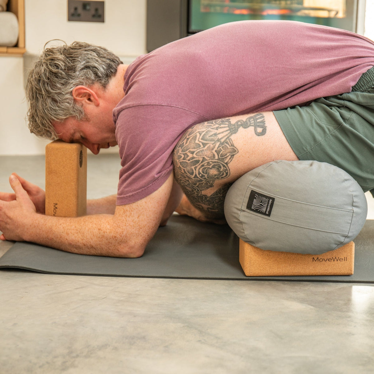 Coussin de yoga en coton bio et sarrasin
