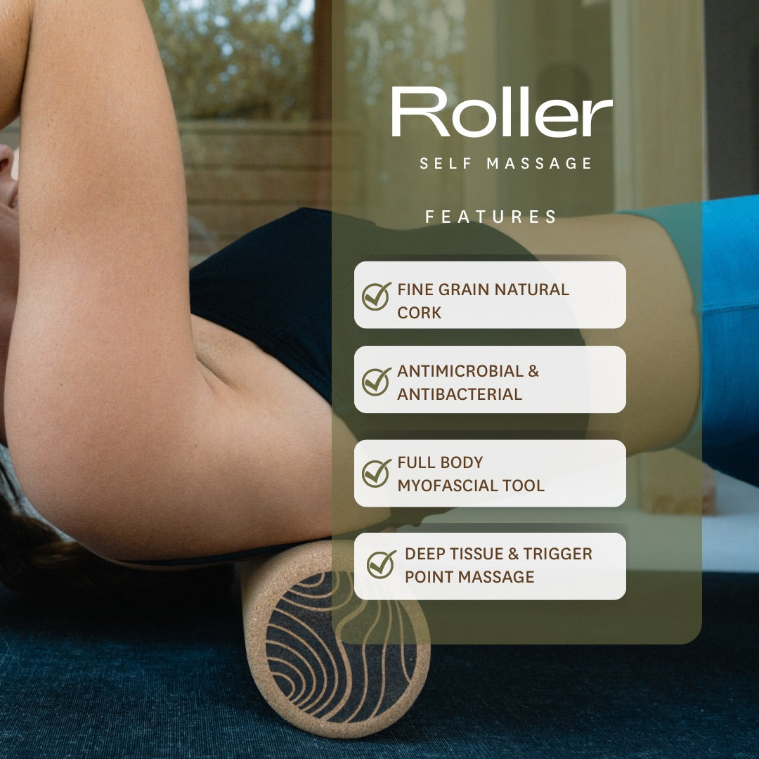 Rouleau de massage 100 % liège (sans mousse)